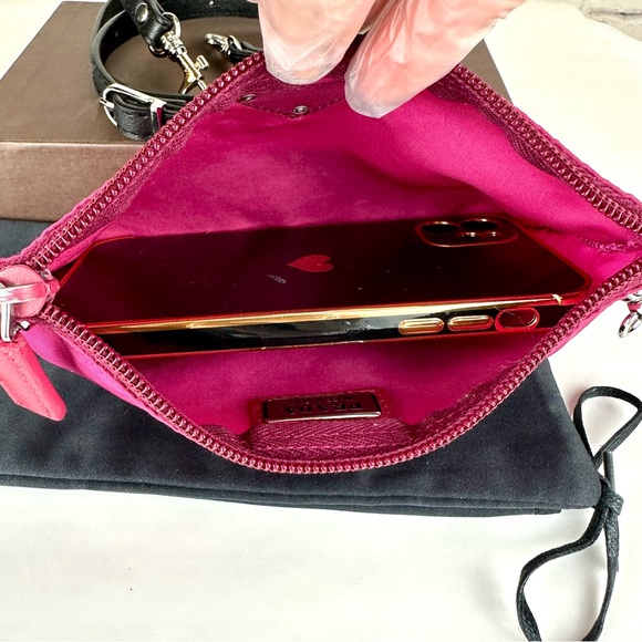PRADA pink nylon Pouch Crossbody bag with strap - Picture 14 of 14
